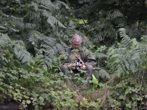 Ewan checking his shots